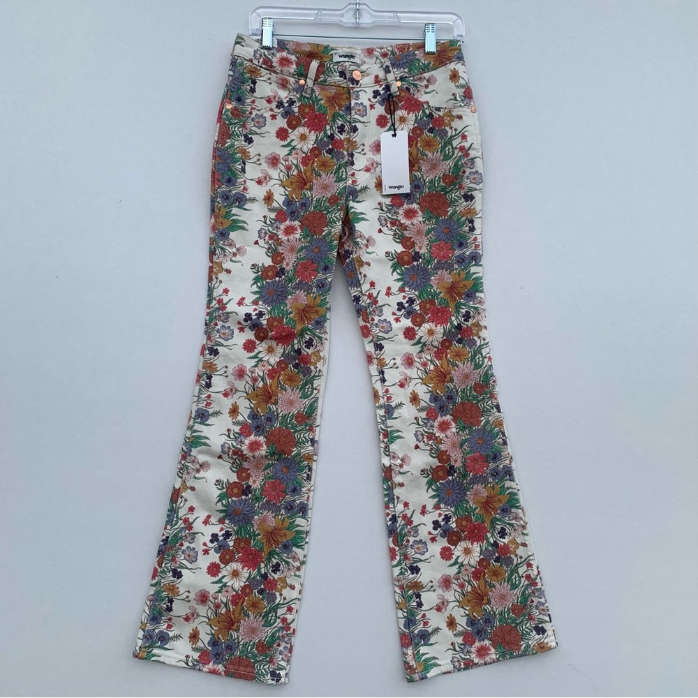 WRANGLER Women’s Westward 626 Floral High Rise Boot Size 27 Cream/ multicolored